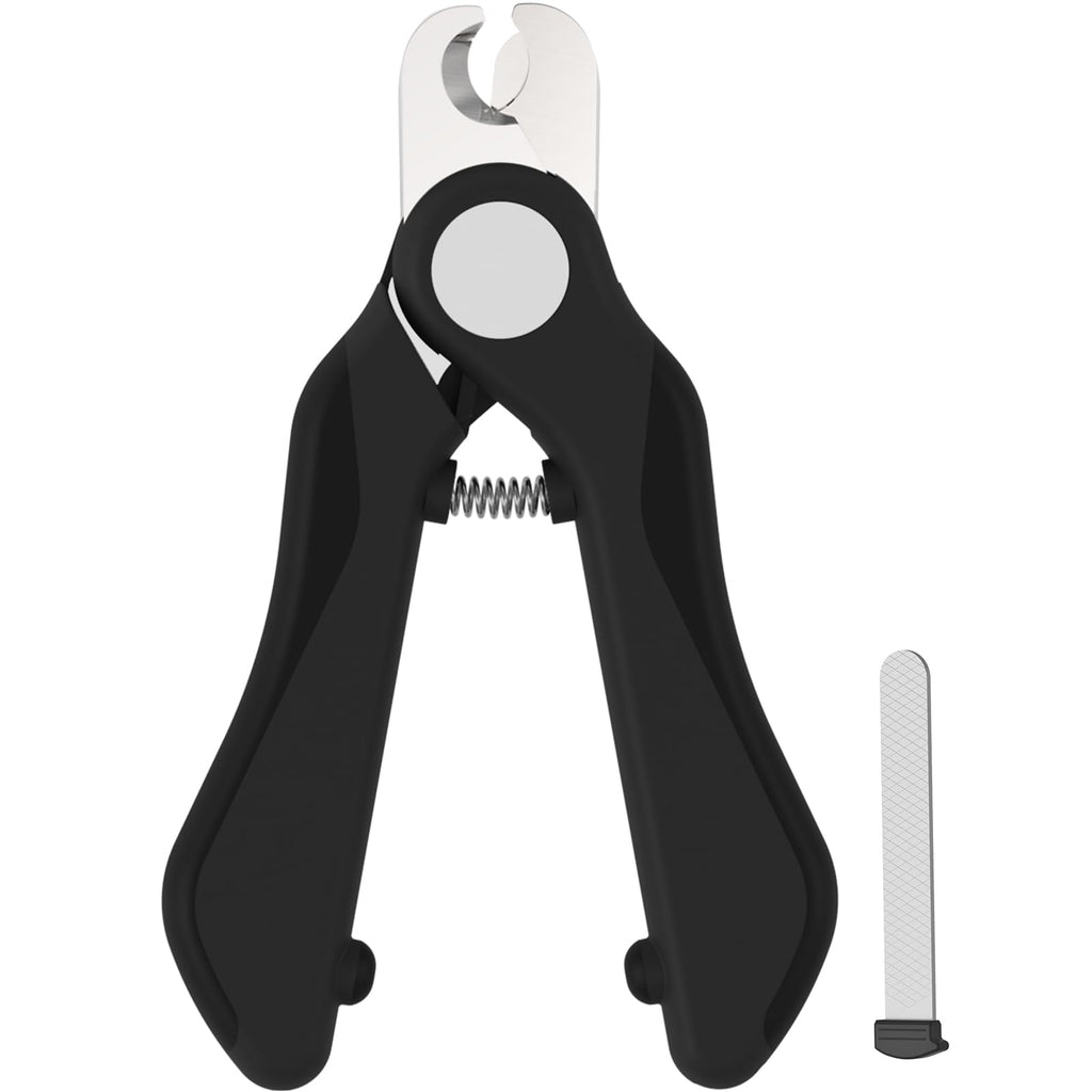 Swihauk Heavy Duty Dog Nail Clippers and Trimmers, Professional Pet Nail Clippers with Nail File for Dogs Cats Small Animal, Claw Clippers with Safety Guard to Prevent Over-Cutting, Black
