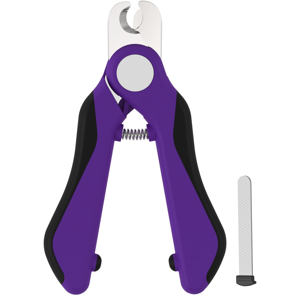 Swihauk Heavy Duty Dog Nail Clippers and Trimmers, Professional Pet Nail Clippers with Nail File for Dogs Cats Small Animal, Claw Clippers with Safety Guard to Prevent Over-Cutting, Purple