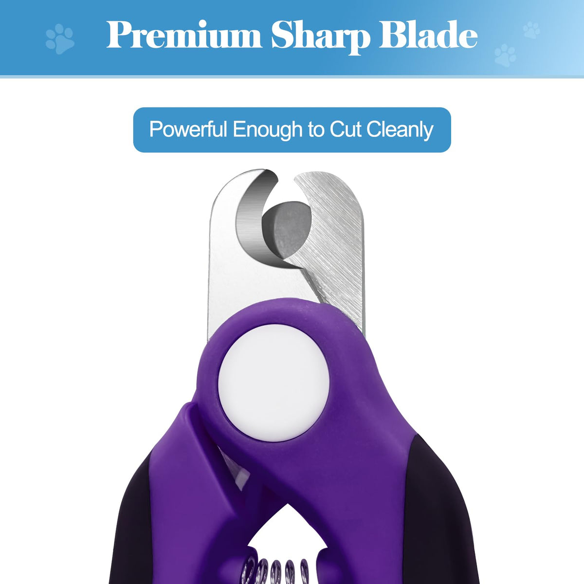 Swihauk Heavy Duty Dog Nail Clippers and Trimmers, Professional Pet Nail Clippers with Nail File for Dogs Cats Small Animal, Claw Clippers with Safety Guard to Prevent Over-Cutting, Purple